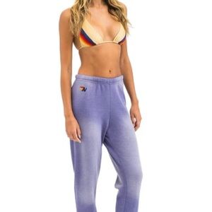 Aviator Nation Faded Grape Bolt Stitch Sweatpants
